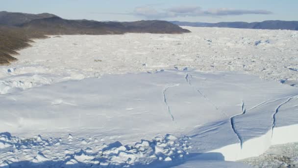 Grönland glaciären arktiska isflak — Stockvideo