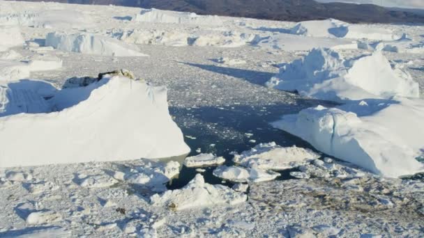 Groenlandia glaciar ártico témpanos de hielo — Vídeo de stock