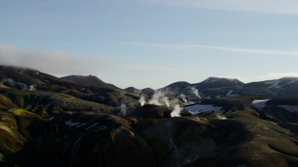 Islandská hora skalní oblast — Stock video