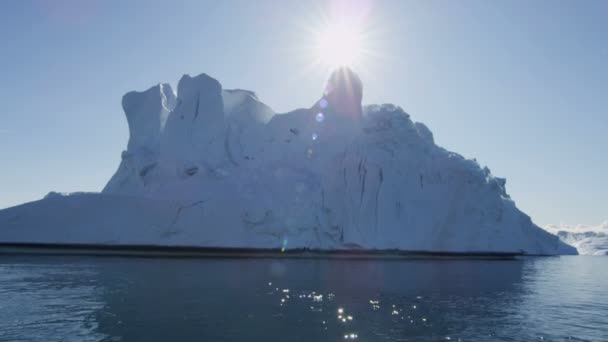 물에 떠 있는 빙하 얼음 floes — 비디오