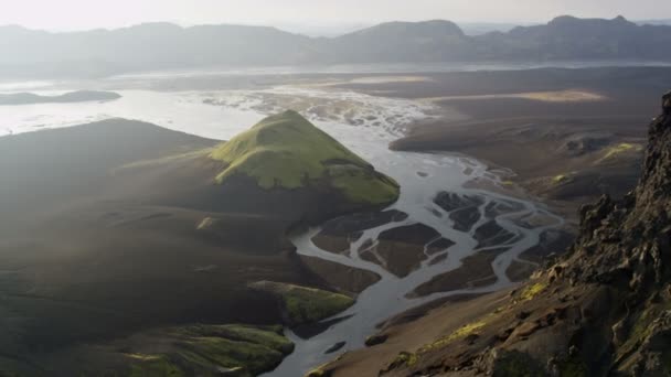 Paisaje volcánico de Islandia — Vídeos de Stock