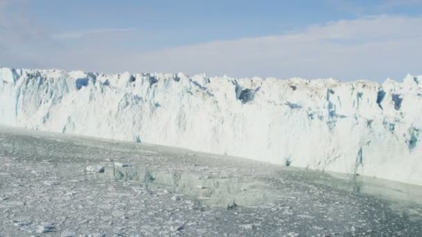 Groenland gletsjer arctic ice floes — Stockvideo