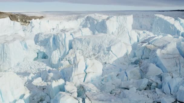 Groenland gletsjer arctic ice floes — Stockvideo