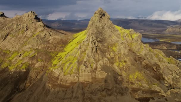 Islande région rocheuse de montagne — Video