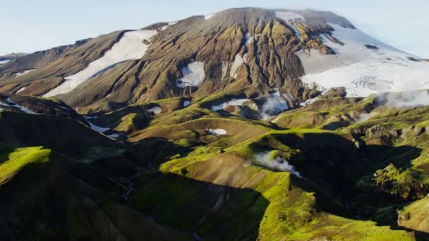 Islande région rocheuse de montagne — Video