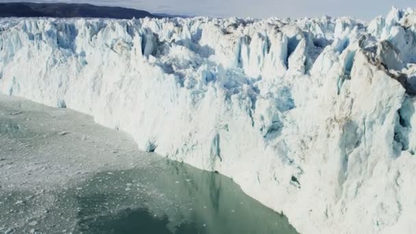 Grönlandgletscher arktische Eisschollen — Stockvideo