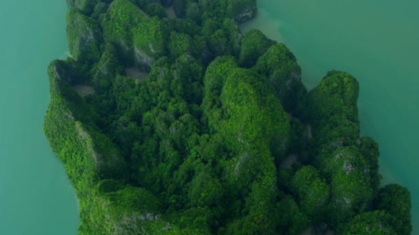 Vue aérienne de la baie de Phang Nga — Video