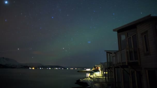 Luci del Nord nel cielo norvegese — Video Stock