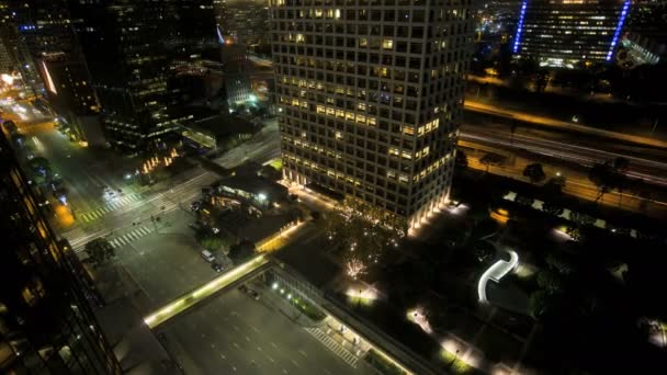 Caducidad de la ciudad de Los Ángeles por la noche — Vídeo de stock