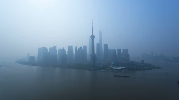 Cidade de Xangai e Rio Huangpu — Vídeo de Stock