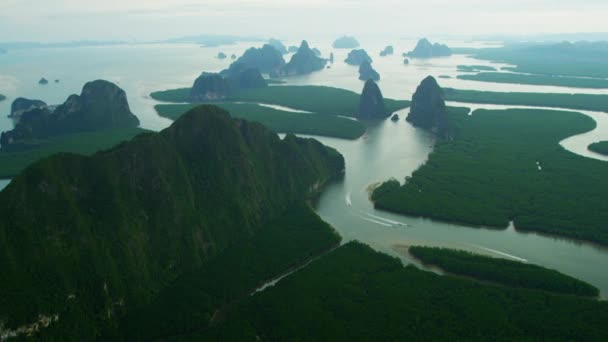 Phang nga bay Islands in Thailand — Stock Video