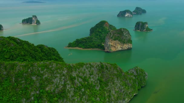 Phang Nga Bay-szigetek Thaiföld — Stock videók