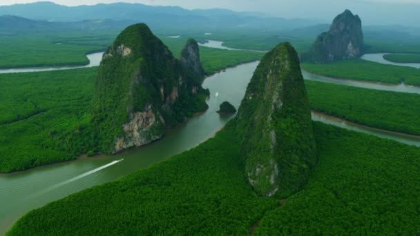 Ao Phang Nga National Park na Tailândia — Vídeo de Stock