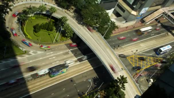 Autostrada del traffico urbano a Hong Kong — Video Stock