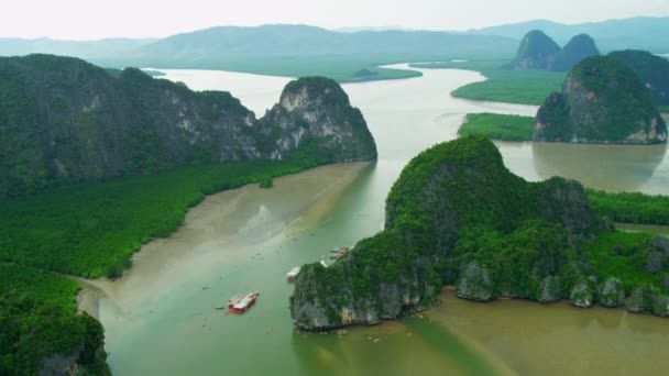 Ostrov Phang Nga Bay v Thajsku — Stock video