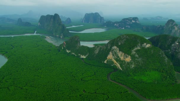 Phang Nga Bay νησιά στην Ταϊλάνδη — Αρχείο Βίντεο