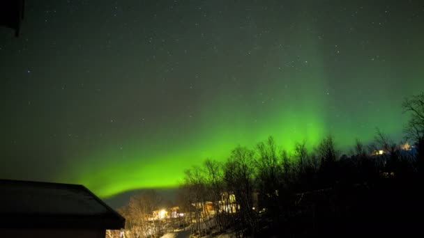 Northern Lights no céu norueguês — Vídeo de Stock