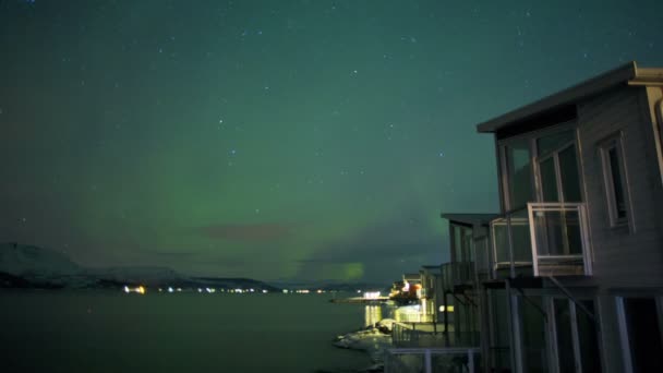 Luces del Norte en el cielo noruego — Vídeo de stock