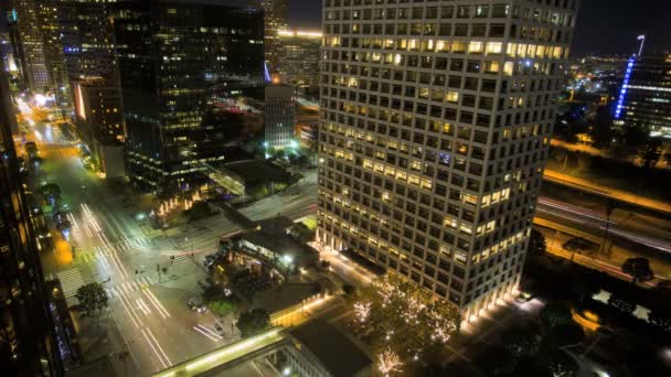 Caducidad de la ciudad de Los Ángeles por la noche — Vídeo de stock