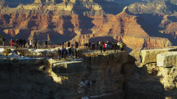 Grand Canyon turistas visualização de área — Vídeo de Stock