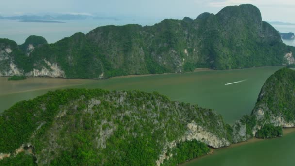 Tayland'daki Phang Nga Körfezi Adaları — Stok video