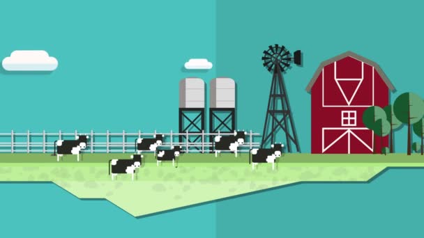 Infografías que muestran el crecimiento agrícola — Vídeo de stock