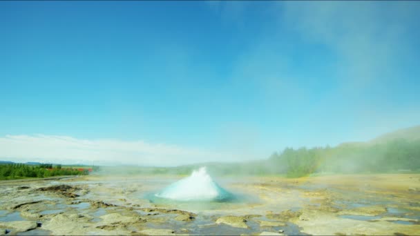 Geiser Strokkur Golden cirkel — Stockvideo