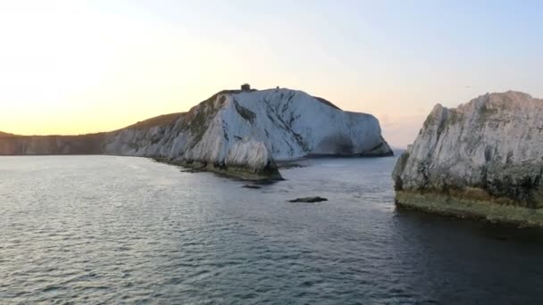 Isle of Wight nålar kusten — Stockvideo