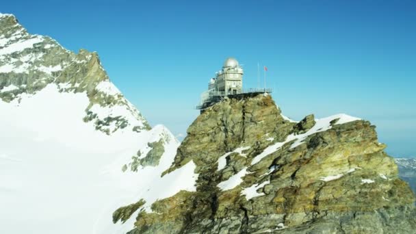 Aerial view of Sphinx Observatory — Stock Video