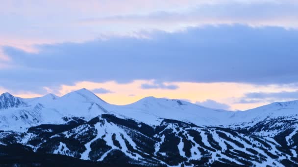 Scenic cloudscape over Breckenridge mountains — Stock Video