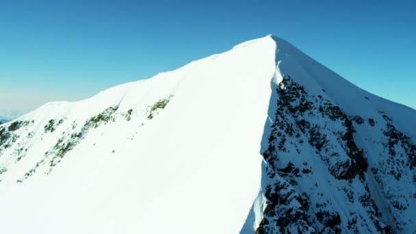 雪を頂いたグリンデルワルドの山ピーク — ストック動画