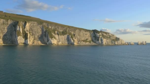 Wight igły Alum Bay wybrzeża — Wideo stockowe