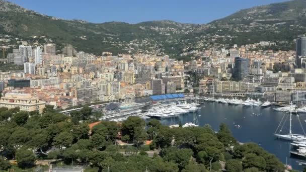 Vista aérea de Monte Carlo — Vídeo de Stock