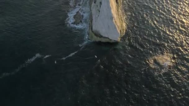 ワイト針みょうばん湾の海岸線 — ストック動画