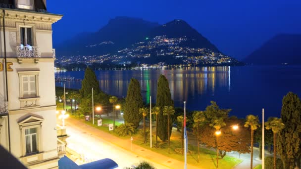 Jezioro Lugano, Włochy — Wideo stockowe