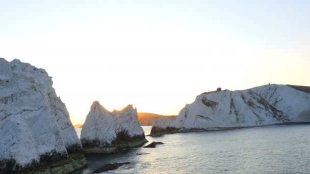 Φάρος ελικοδρόμιο Wight βελόνες — Αρχείο Βίντεο