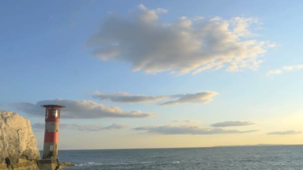 ワイト島の針の灯台ヘリポート — ストック動画