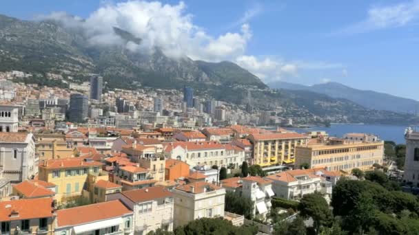 Вид с воздуха на Монте-Карло — стоковое видео