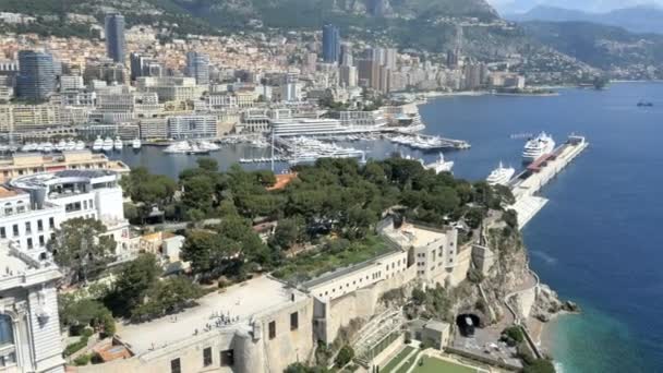 Luchtfoto van Monte Carlo — Stockvideo