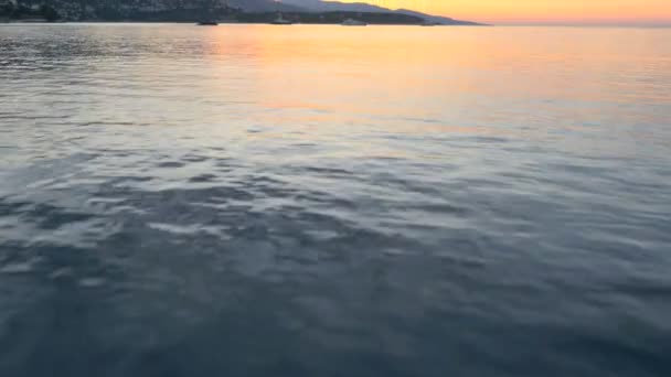Monte Carlo harbor at sunset — Stock Video