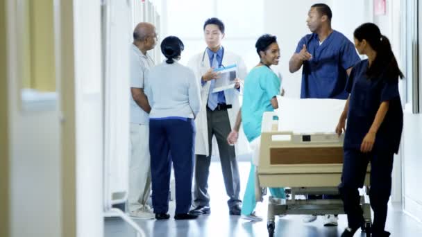 Medical staff working in medical centre — Stock Video