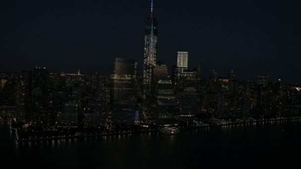 New York City con di notte — Video Stock