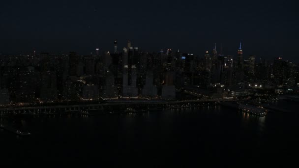 New York City con di notte — Video Stock