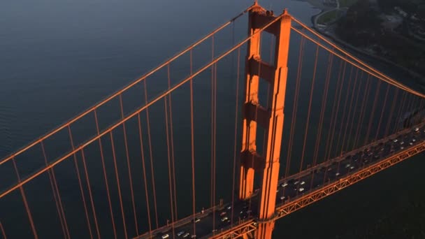 Κρεμαστή Γέφυρα Γκόλντεν Γκέιτ στο Σαν Φρανσίσκο — Αρχείο Βίντεο