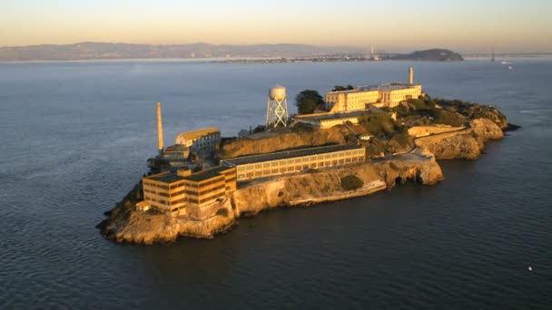 The Rock Alcatraz Island in San Francisco — Stock Video