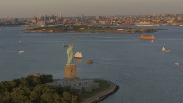 Άγαλμα της ελευθερίας στη Νέα Υόρκη — Αρχείο Βίντεο