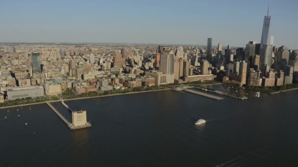 New York skyline de la ville avec des gratte-ciel — Video