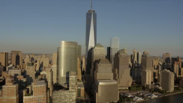 New Yorker Skyline mit Wolkenkratzern — Stockvideo