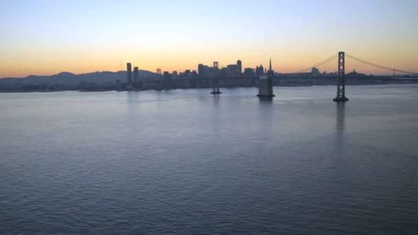 Ponte da Baía de Oakland em São Francisco — Vídeo de Stock