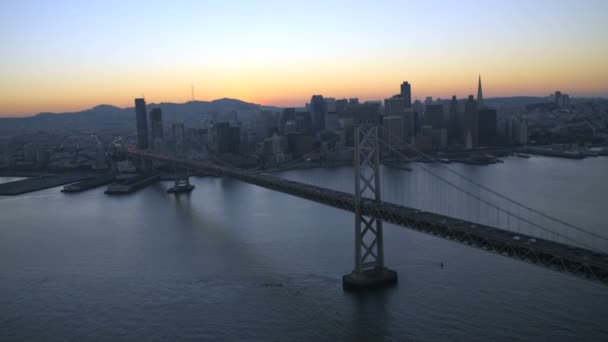 Ponte da Baía de Oakland em São Francisco — Vídeo de Stock